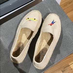 Soludos espadrilles with NYC taxi cab embroidery